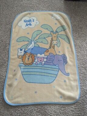 Noah's Ark Plush Luxe Fleece Minky Vintage Baby Blanket